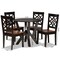 Baxton Studio Kaila Modern and Contemporary Two-Tone Dark Brown and Walnut Brown Finished Wood 5-Piece Dining Set 179-11389-10900-Zoro - alternate 9
